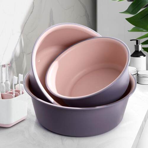 Round thickened plastic basin, large size, suitable for home