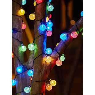 Led太阳能串灯户外防水树灯露营风格树冠气氛灯星空花园装饰灯