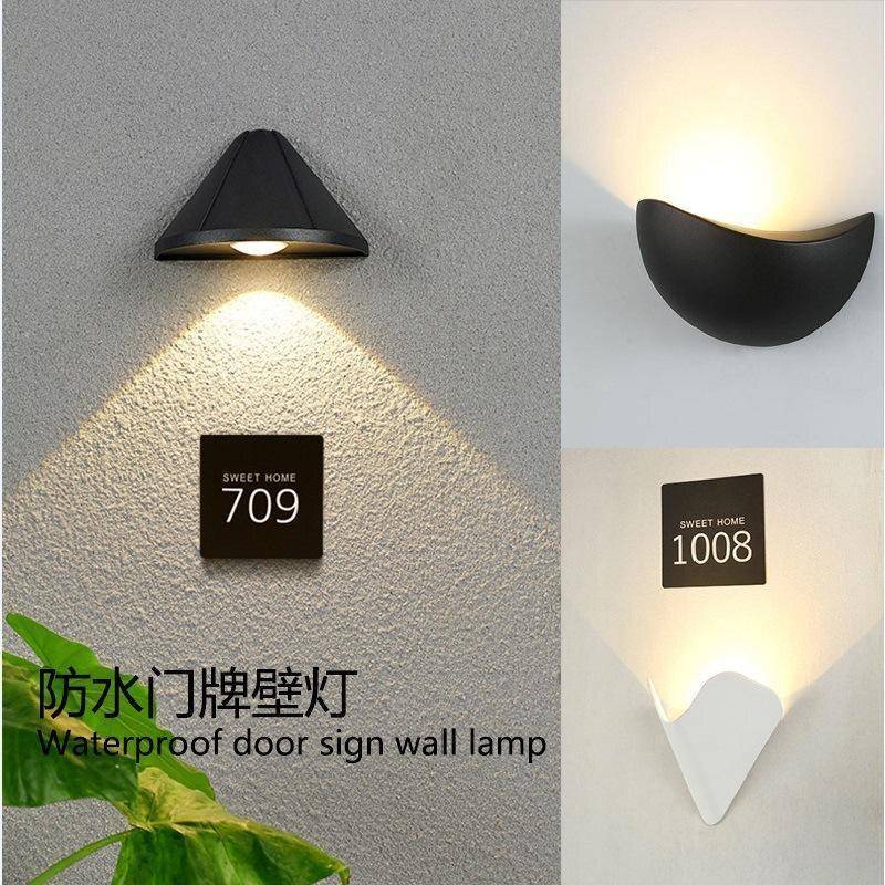 北欧简约现代LED户外防水壁灯LOGO招牌灯店铺招牌打光灯单头壁灯