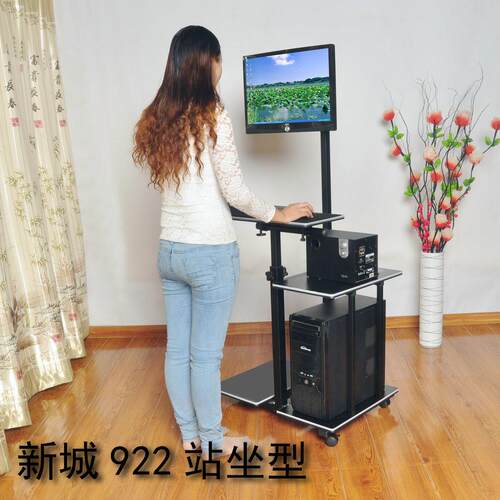 家用台式电脑桌 笔电桌 站立办公 升降 工厂移动电脑架