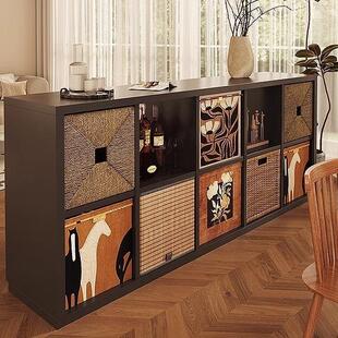 钢制自由组合格子柜中古风客厅落地置物柜家用收纳储物柜环保书柜