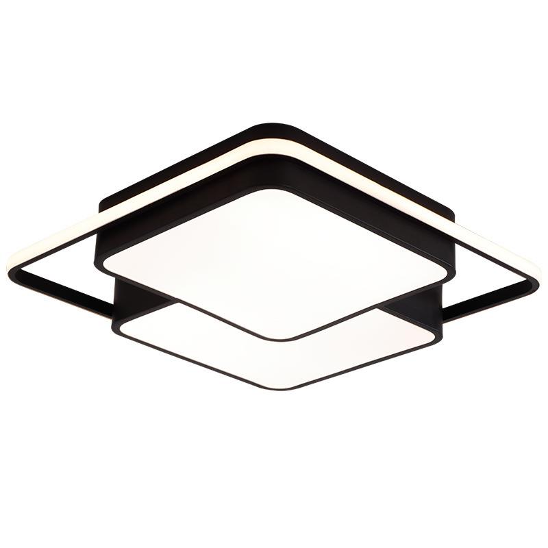 简约现代长方形客厅灯双灯带LED吸顶灯时尚创意个性铝材卧室