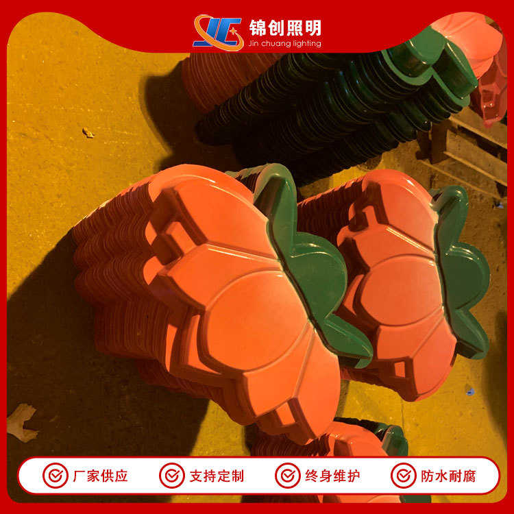 路灯装饰挂件led莲花造型灯户外景观照明中国结灯防水发光灯批发