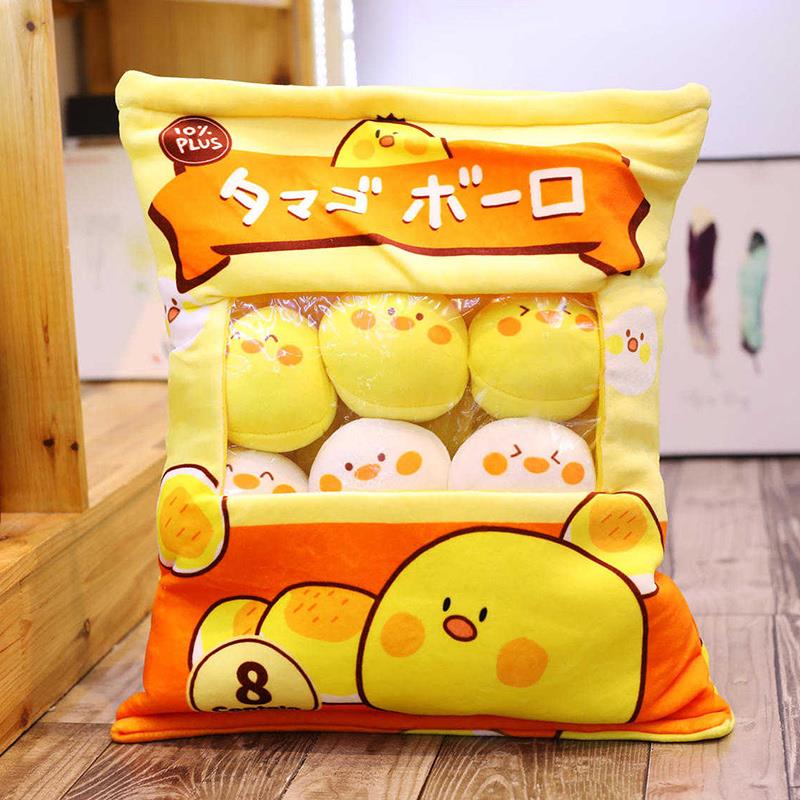 正品日本一大袋红零食抱枕兔ins小网子粉色恐龙公仔独角兽毛绒猪