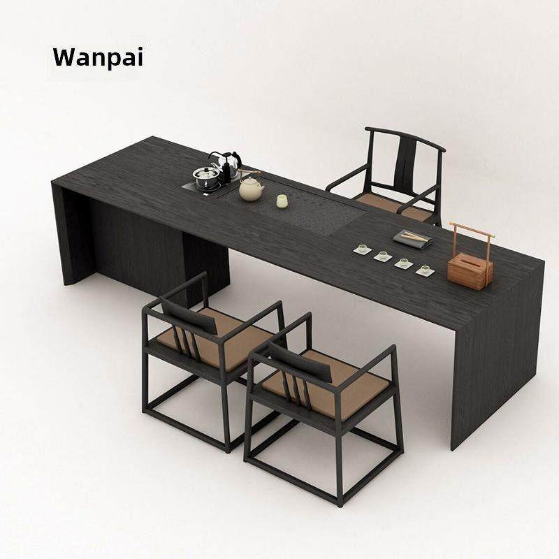 万派意大利Normcore黑胡桃茶几2025新经典Wabi-Sabi风格实木禅办