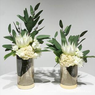 现代简约仿真绿植花艺售楼处大堂洽谈桌面客厅餐桌卫生间假花摆件