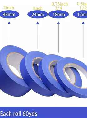 Blue Painters Tape, 1/2 inch,/4 inch,1 inch,2 inch, 60yds,