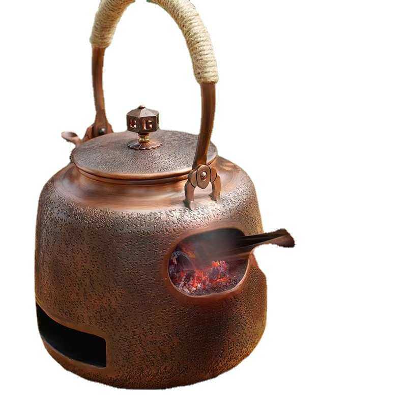 户外露营一体炭火捶打壶手工大容量休闲壶手工煮茶加厚紫铜多功能,户外/登山/野营/旅行用品,套锅/户外炊具,淘宝优惠券,粉丝福利购,淘宝优惠卷