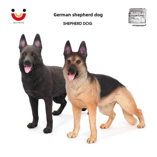 儿童玩具仿真动物实心狼狗模型德国牧羊犬宠物狗科教认知摆件手办