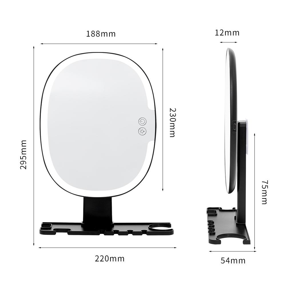 须壁新品LED化妆93镜挂镜浴室男仕剃镜三色能调光智补光镜子
