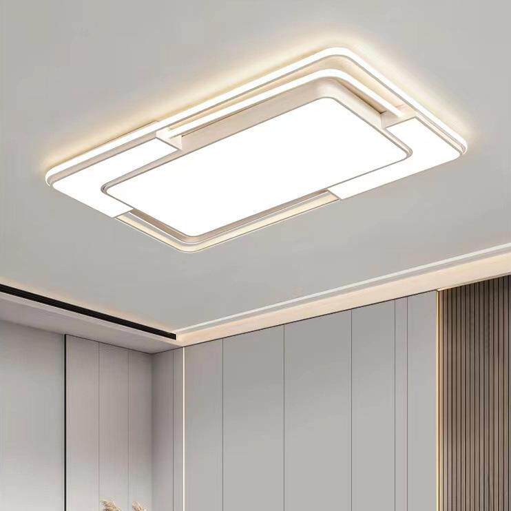 客厅灯现代简约白色网红led吸顶灯奶油风全屋套餐组合中山灯具