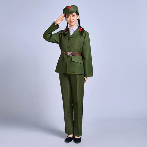 正品65同式军套装军绿色老式干部服演出芳华款舞蹈演服服老兵聚会