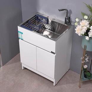 不锈钢水槽柜厨房洗碗池洗菜盆浴室柜小户型家用洗衣台盆柜一体柜
