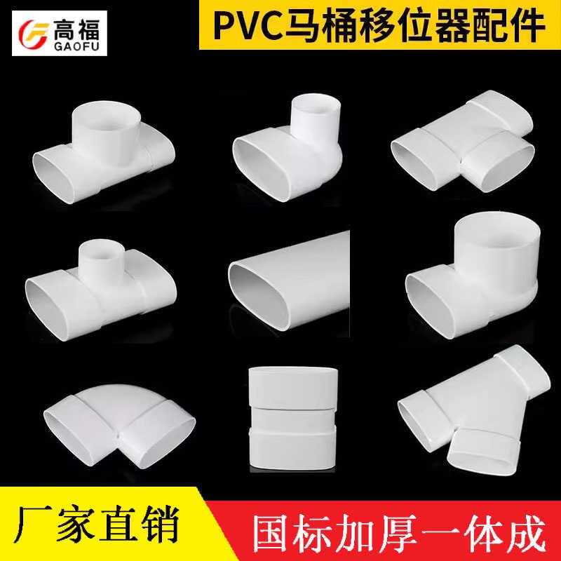 75 110 50pvc扁管配件卫生间厨房阳台排水椭圆管件地漏马桶移位器图片