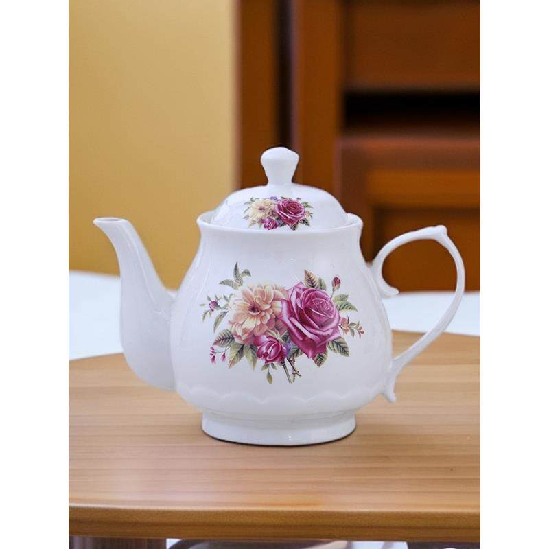 瓷器茶壶陶瓷大号小号泡茶壶家用凉茶壶花茶壶带过滤饭店大容量壶