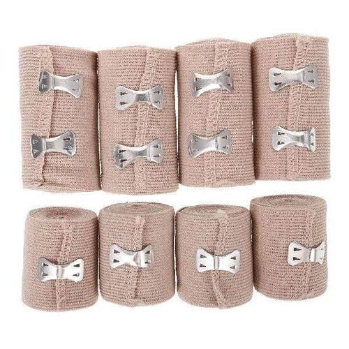8 Pcs Gauze Wrap Sports Bandage Bandages First Aid Elastic