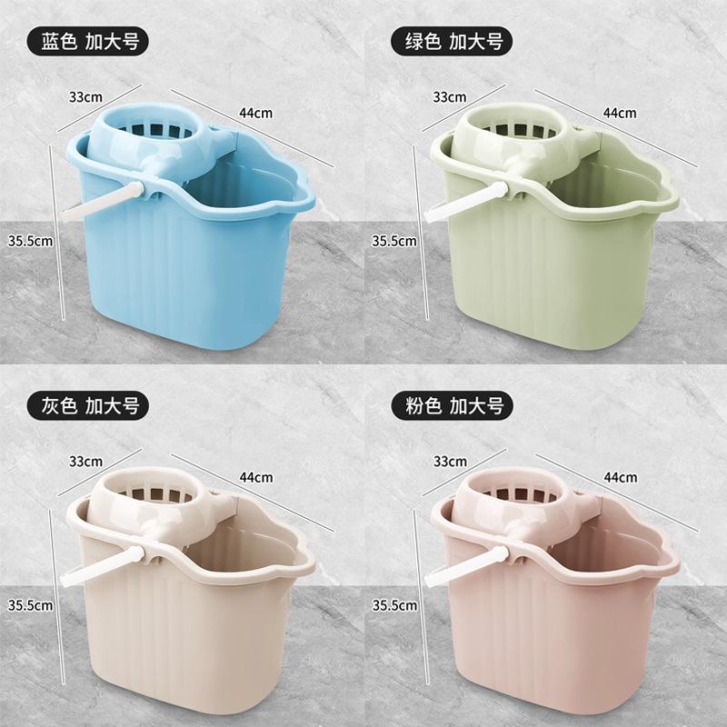 手压带滑轮加厚洗拖把桶挤水桶墩布清洁单桶拖把压干桶家用大容量