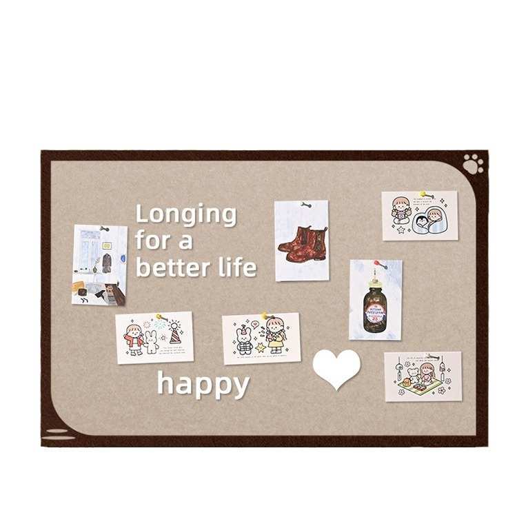 自粘免打孔彩色毛毡板照片墙房间装饰背景板幼儿园作品展示墙贴板