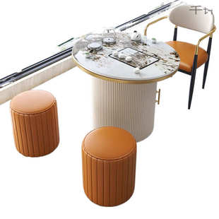 家用小茶台岩板轻奢现 阳台茶桌椅组合2025新款 QP7 5383人收藏