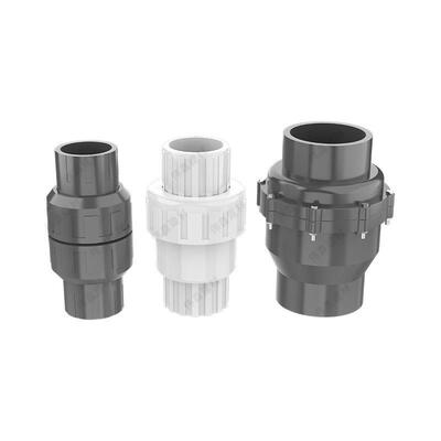 PVC管塑料逆止回阀20mm25 32 40 50 63 75 90 110 160 200单向阀