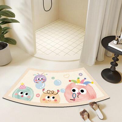 弧形地垫door mat Bath Bathroom Floor Shower Rug guard carpet