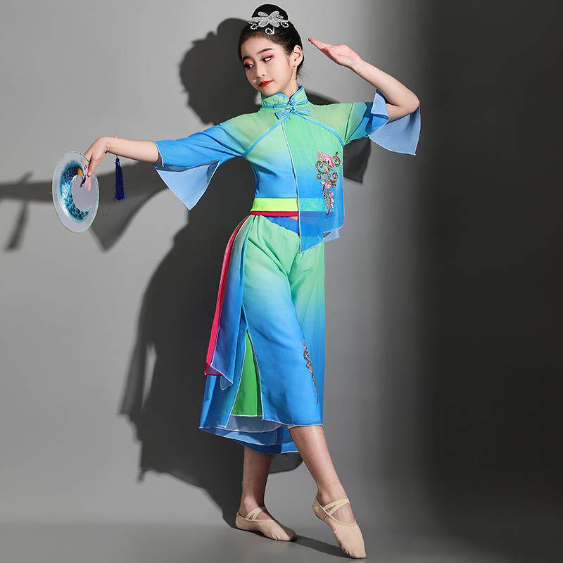 正品女童玉玉阳舞装秧歌服装国风中格梦汤川舞儿童古典舞服服装