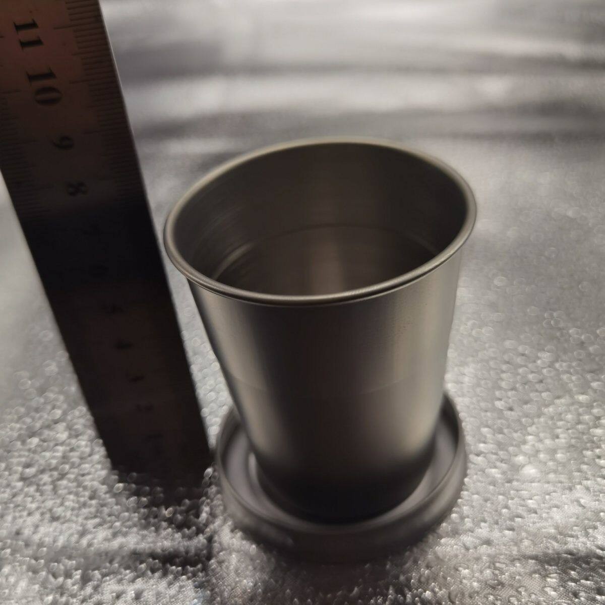 Ti钛折叠杯子便携式耐高温伸缩漱口小水杯户外旅行压缩杯子