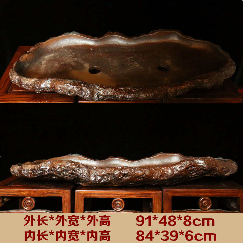 紫砂花盆盆景盆浅盆树桩异形大型大号造景手工南蛮盆