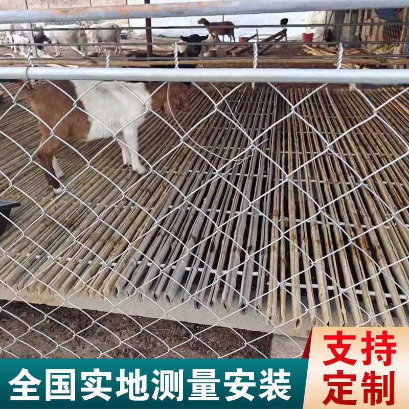 热镀锌菱形铁丝网勾花网农村菜地果园鱼塘养殖防护网防锈圈地围网