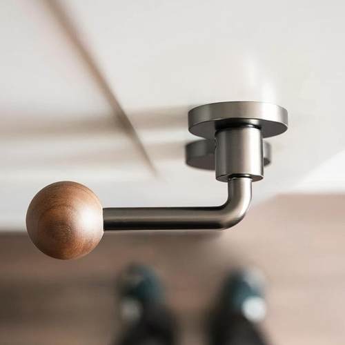 「星动木室卧室门锁胡桃内磁吸静音分」体木门把手现代儿72锁体童