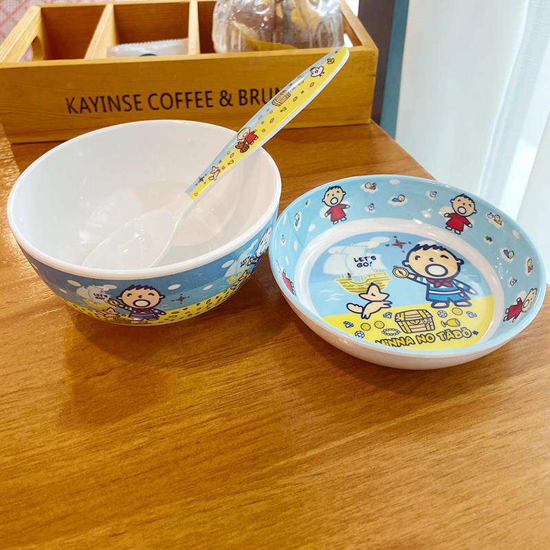 儿童碗勺碟套装家用卡通餐具套组组合可爱创意防摔防烫中大童汤碗