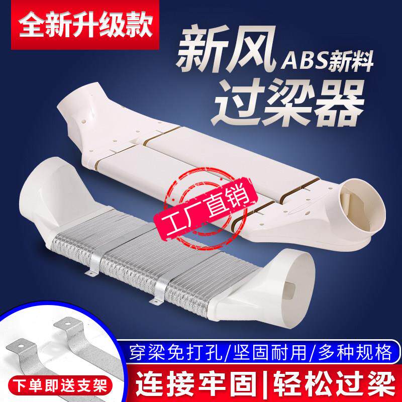 新风过梁器管道过梁器扁管过梁免打孔通风新风过梁器扁管110