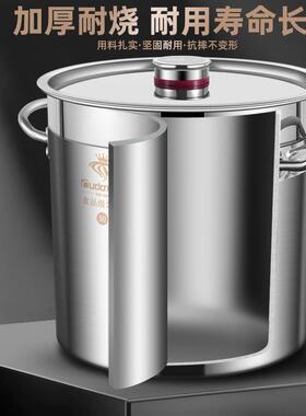 04不锈钢桶桶圆桶用汤商带盖大25cm-60容量水桶家用烧水3桶卤肉桶