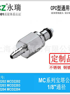 NCZ|RP-MC系列 宝塔公头 不锈钢快速接头 耐腐蚀 2203 2204 2205