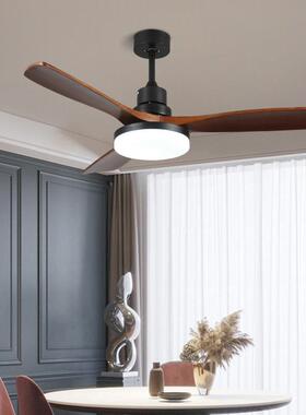 实木复餐厅风灯扇家用智古能变频客厅电扇全光灯谱卧室一京百腾体