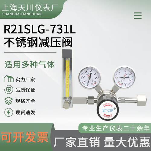 R21SLG-731L不锈钢转子流量计减压阀