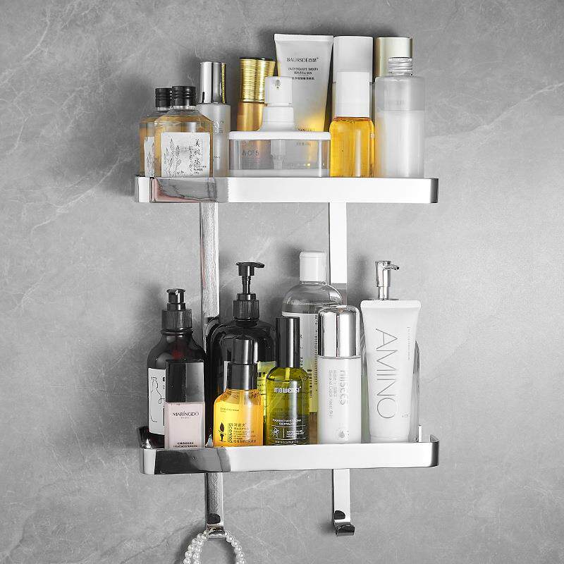 全铜三角蓝壁挂墙角四方蓝卫生间转角网篮收纳架浴室置物架免打孔