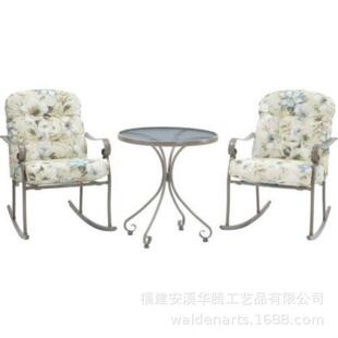 座椅2个 户外小酒馆桌椅3件 欧式 铁艺桌椅