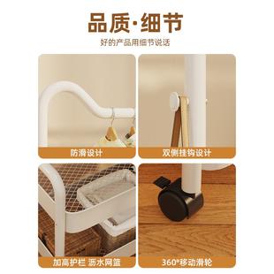 女孩衣服收纳置物架粉色儿童衣帽架家用卧室落地挂衣架小户型