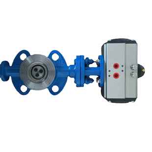 D673H 125 16P不锈钢304气动对夹蝶阀DN150气动开关切断碟阀DN100