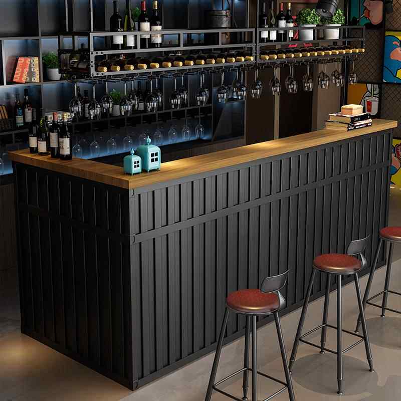直销新款酒吧吧台收银台店铺小型餐厅铁艺柜台复古工业风烧烤店前