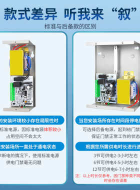 KOB门禁专用电源12V5A电源控制器12V3A变压器门禁电源箱