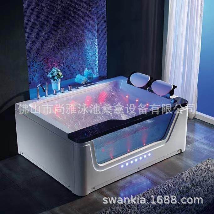 直发双人按摩冲浪亚克力恒温智能浴缸室内成人bathtub