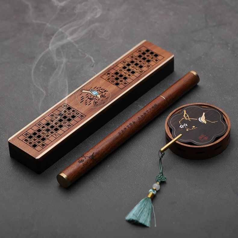 宋韵团扇盘香炉木质熏香炉家用室内沉香檀香炉香炉中式实木香具,家居饰品,木雕,淘宝优惠券,粉丝福利购,淘宝优惠卷