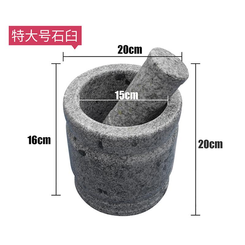 大号老式土陶擂钵中药捣药罐特大号捣蒜器原石家用厨房蒜泥器小型