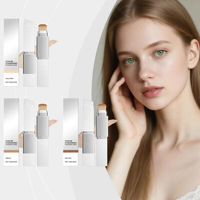 2-in-1 Color-Changing Foundation Stick - Lightweight, Moistu