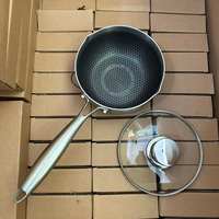米諾家抗菌316不銹鋼食品級(jí)蜂窩鍋 家用煎煮炸無(wú)涂層不粘鍋雪平鍋