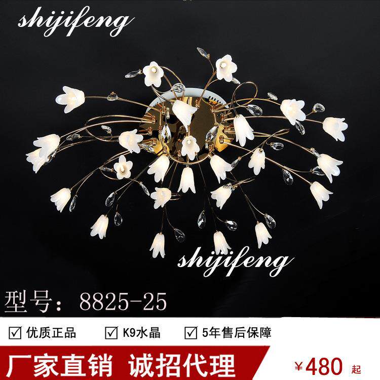 ceilinglamp北欧花型吸顶客厅灯简欧卧室温馨浪漫创意吊顶吸顶灯