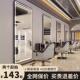 3AM网红发廊专用美发店镜台带灯理发店单面挂墙镜子理发壁挂镜LED