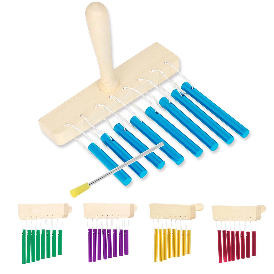 打击乐器风铃8音素风铃奥尔夫音乐教具敲击音管实心铝管八音风铃